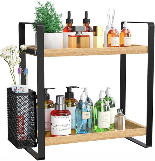 LEMIKKLE Bathroom Countertop Organizer with Basket