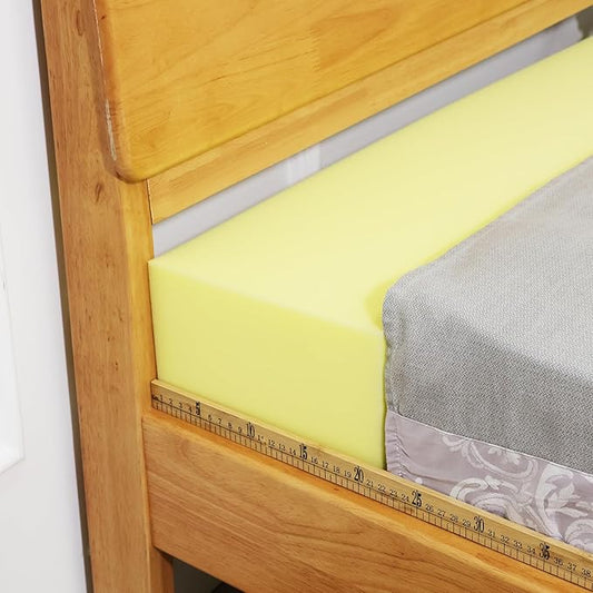 Bed Gap Filler, High Density Foam Mattress Extender for Headboard/Wall Gaps,2-Meter Extra Long Cut-to-Fit Yellow Foam Sponge Strip (78''x8''x7'')