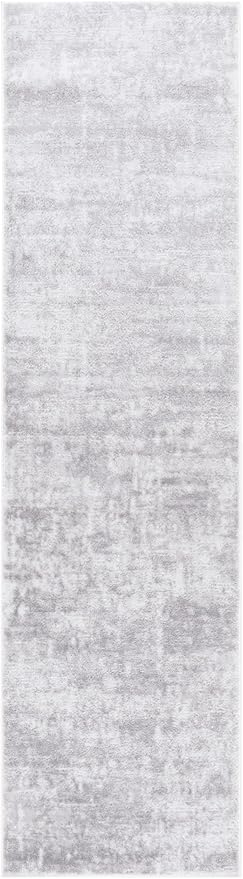 SAFAVIEH Amelia Collection Runner - 2'2" x 8', Ivory & Stone Grey, Modern Abstract Design, Non-Shedding & Easy Care, Ideal for The Living Room, Dining, Bedroom (ALA700E)