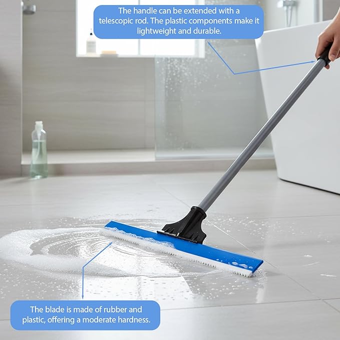 2 Pack 24 Inches Epoxy Floor Squeegees Notched Squeegee for Self Leveling Cement Urethane Epoxy Floor Tools