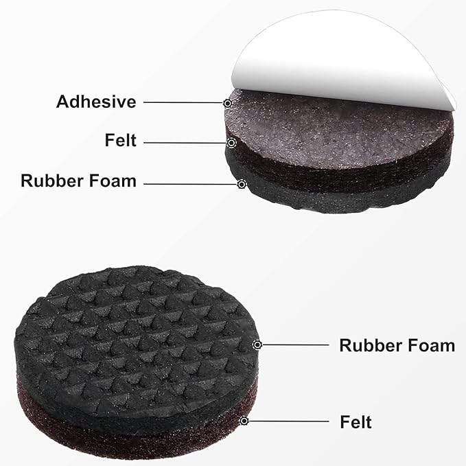 Yelanon Non Slip Furniture Pads -24 pcs 2’’ Grippers Hardwood Floors, Non Skid for Furniture Legs,Self Adhesive Rubber Furniture Feet, Anti Slide Furniture Floors Protectors for Keep Couch Stoppers