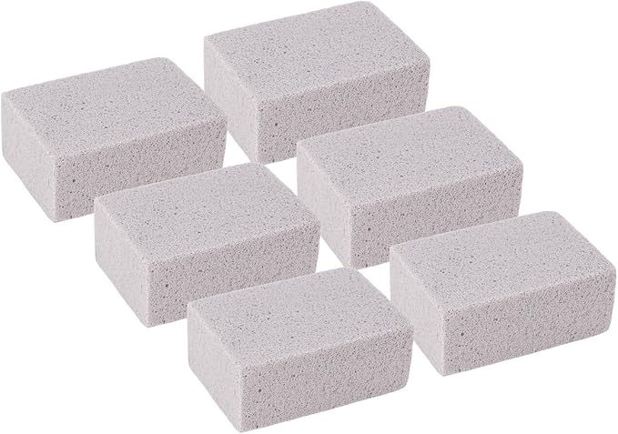 Hyuduo 6PCS Pool Pumice Stones, PVC Material Blocks for Hard Water Calcium Deposits, with Long Lasting Performance, for Toilet Sink Bathtub Tile Grill Pool (M 25.5cm/10.04in Diameter)
