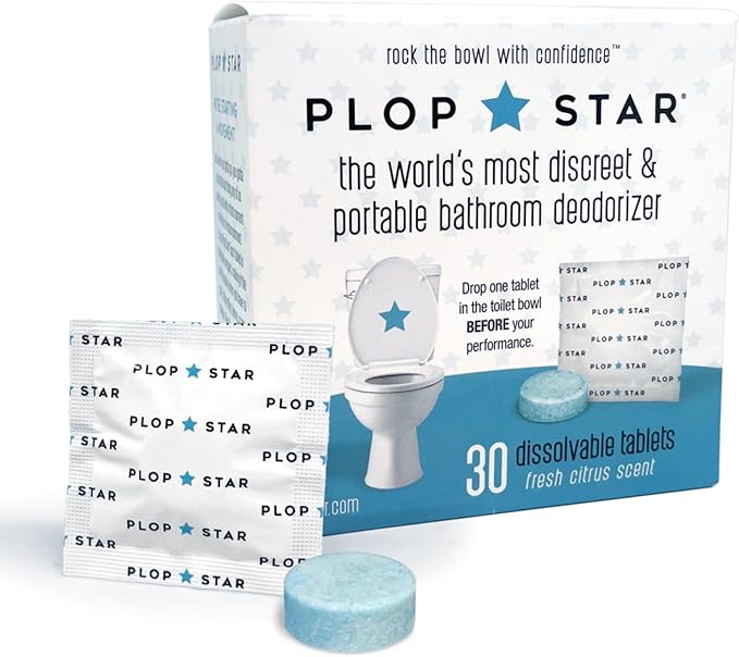 Toilet Tablets Odor Eliminator, 30 Pack, Individually Wrapped