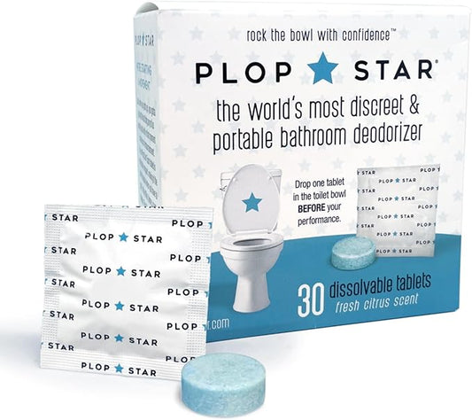 Toilet Tablets Odor Eliminator, 30 Pack, Individually Wrapped