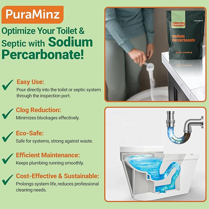 Sodium Percarbonate, 99.9% Pure Oxygen Bleach Powder, Stain Remover, Whitener, Non-Chlorine Detergent Booster, Fragrance Free Dishwasher Cleaner and Deodorizer, 5 lbs (80 oz), Pack of 1