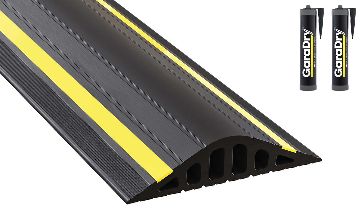 1 ½" High Garage Door Flood Barrier Threshold Seal Kit | Home Repair - Image 1
