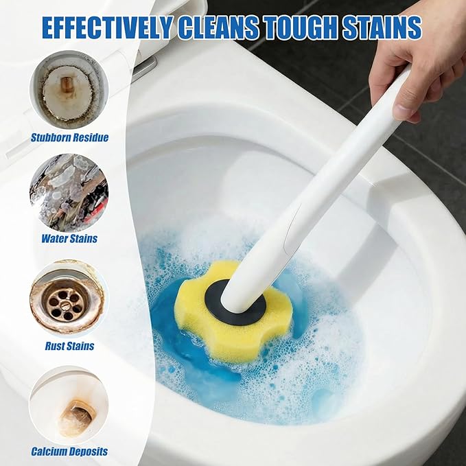 100PCS Toilet Bowl Wand Refills, Replacement Heads for Bathroom Washroom Cleaning Pads, Disposable Toilet Brush Refills Compatible with Household Brushes Scrubbers Cleaning Refill Lemon Fresh