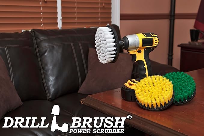 House Cleaning - Kitchen Tools - Shower Cleaner - Bathroom Accessories - Drill Brush - All Purpose Spin Brush Cleaning Kit - Stove-top, Oven Rack, Sink, Tile and Grout - Shower Door - Glass Cleaner