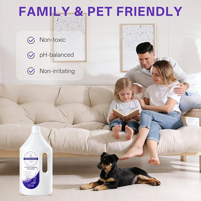 Floor Cleaner Compatible with Tineco Cleaning Solution, Suitable with All Robotic Vacuum Mop and Cordless Wet/Dry Vacuum Mop Cleaner, Multi-Surface Deodorizing & Cleaning Solution (2.5 L, Lavender)