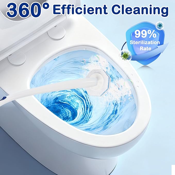 50 Count Toilet Wand Refills for Clorox - Upgrade Fiber Toilet Brush, 5X Cleaning Power Toilet Scrubber Refill, Compatible with Clorox Toilet Wand Refills, No Falling Apart | Fresh Fragrance