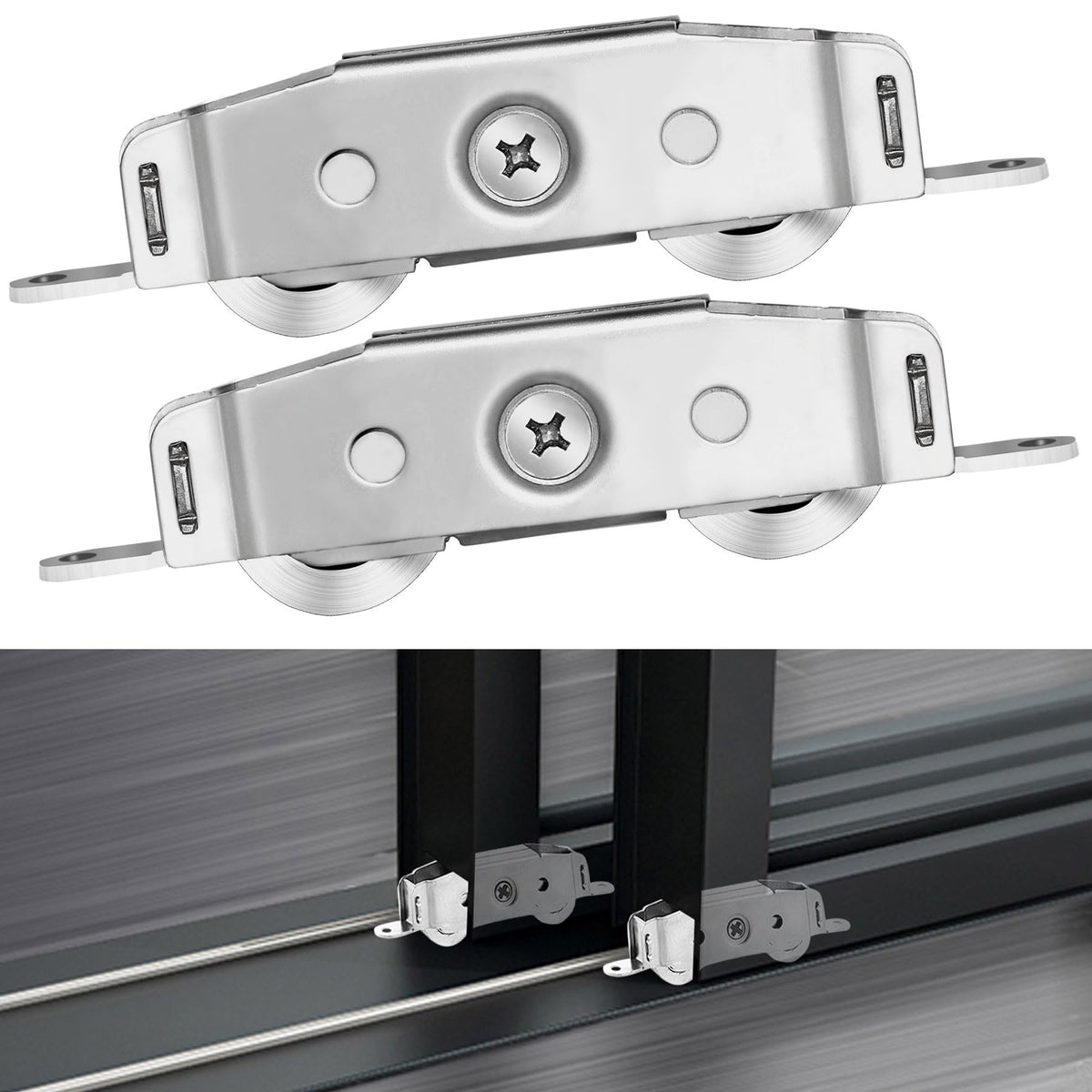2 Pack Sliding Door Rollers Replacement, Stainless Steel Patio - Image 1