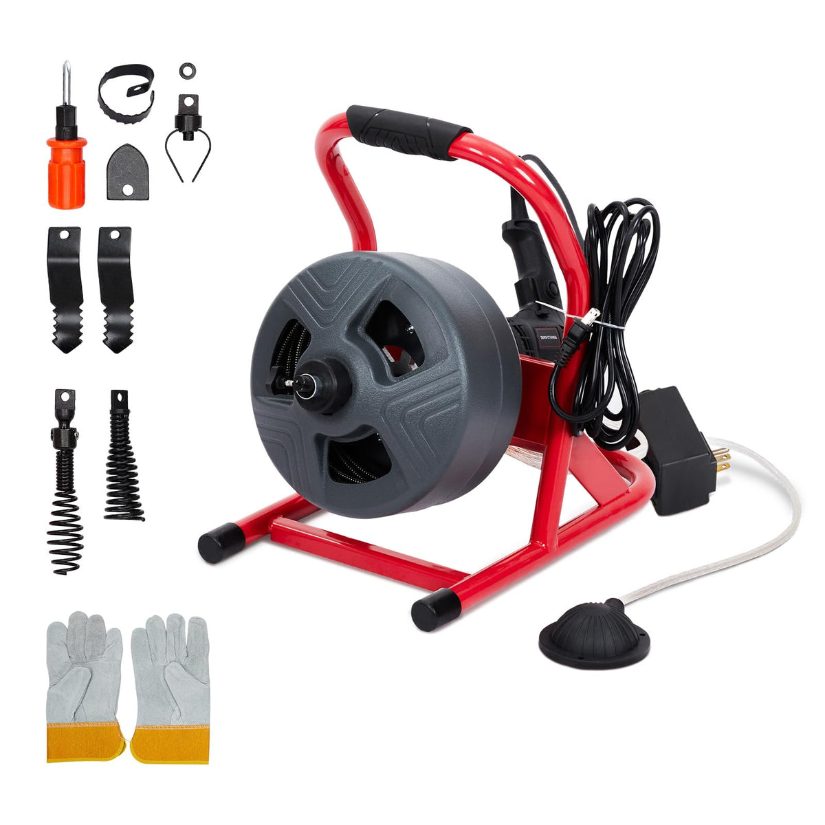 Drain Cleaner Machine, 50Ft x 5/16 Inch Electric Drain Auger - Image 1