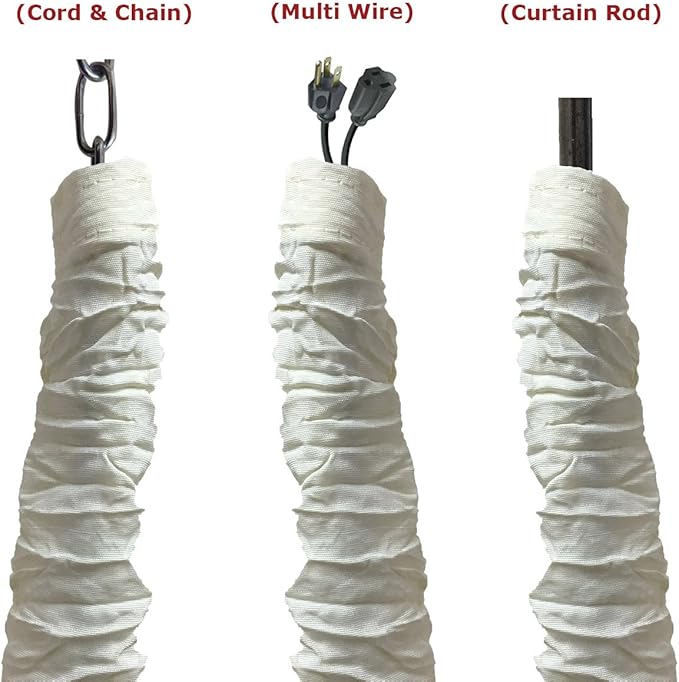 Royal Designs, Inc. CC-9-EG Cord & Chain Cover 4' Silktype Fabric Touch Fastener, Eggshell