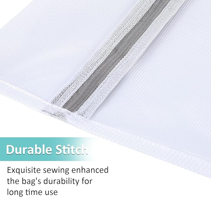 Fine Mesh Laundry Bags with Zipper-Multi Size Mesh Bags For Laundry, Reusable Organizer Lingerie Bags (5, Medium)