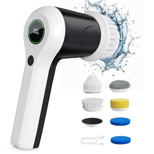 PUFTEM Electric Spin Scrubber, Cordless Shower Scrubber - Image 1