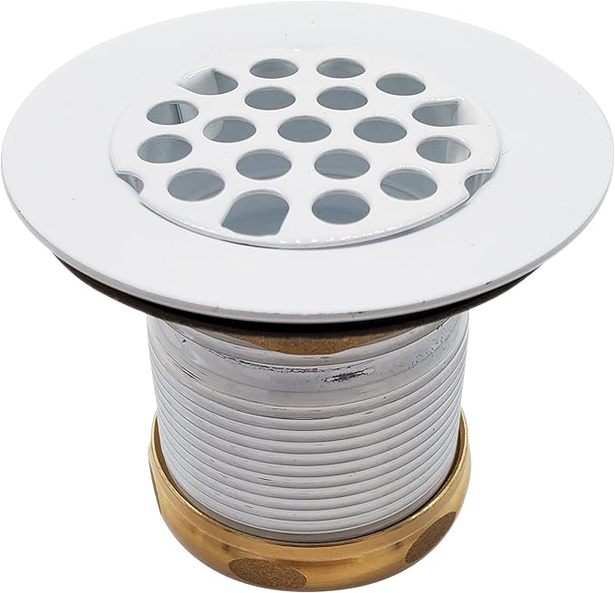 Westbrass Grid Basket Style Bar Sink Strainer, Powder Coat White, D2181-50