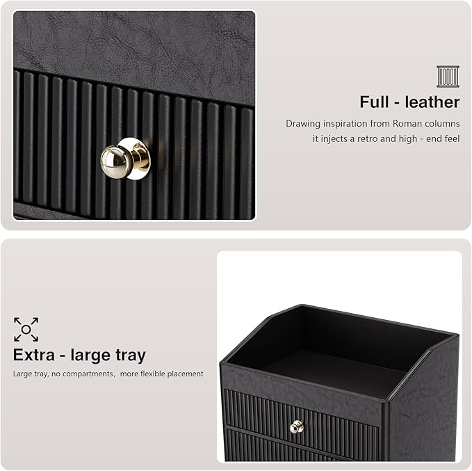 Cosmetic Organizer,Luxury Make up Organizer with 3 shelf Drawers,Black Large Capacity Makeup Organizers for Skincare,Brushes, Dresser,Bedroom,Bathroom,Gifts for Her,Birthday Gifts for Mom