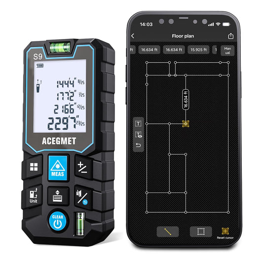 S9 229ft/70m Laser Measuring Tool with Phone App - Image 1