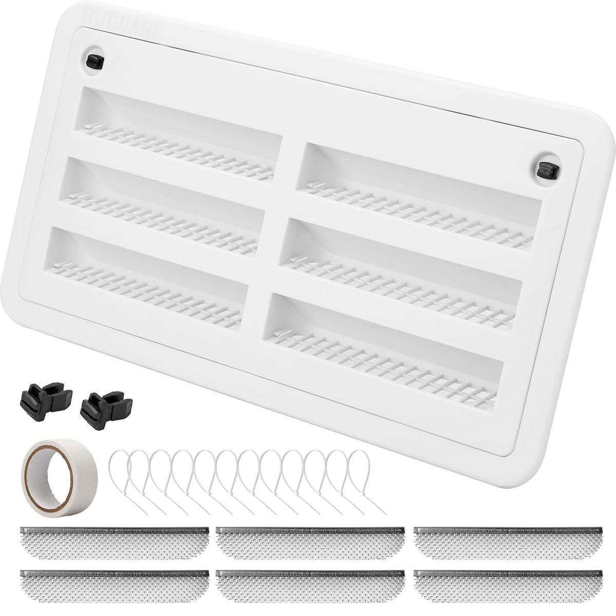 RVGUARD RV Refrigerator Vent 20-3/4"W x 10-3/4"H White - Image 1