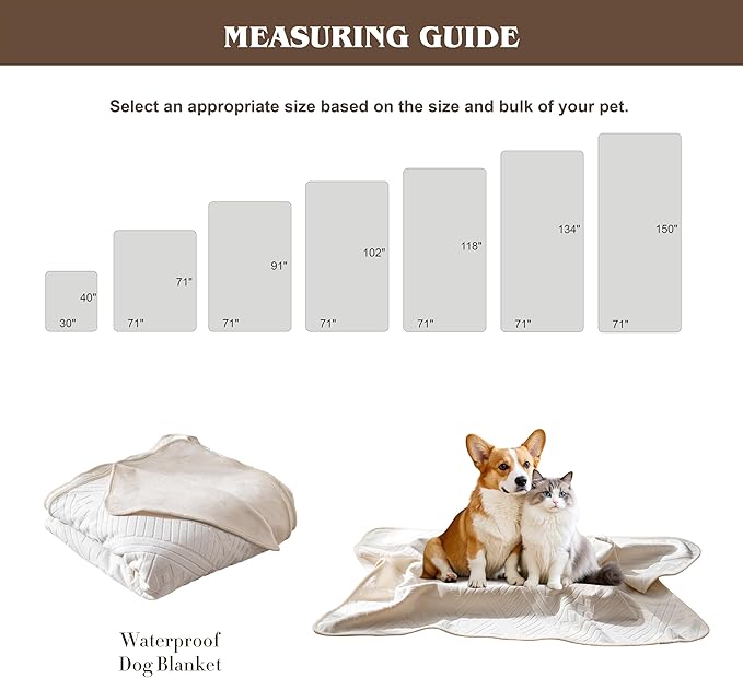 Waterproof Recliner Chair Cover - Washable Double-Sided Velvet and Pattern Reversible Cover for Couch, Bed, Car and Sofa Protection for Dogs, 30x40in/Beige