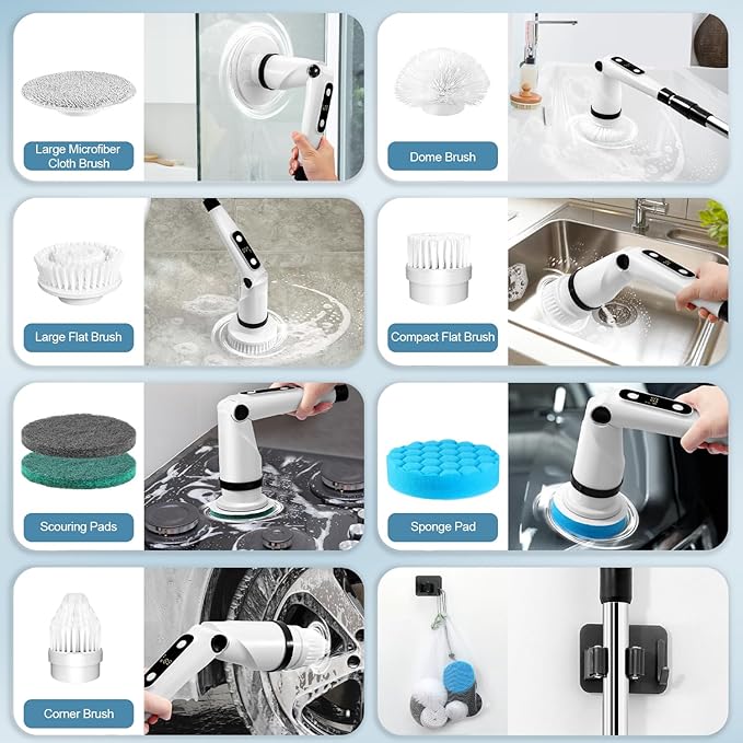 iezfix Electric Spin Scrubber X01 + Electric Cleaning Brush X03