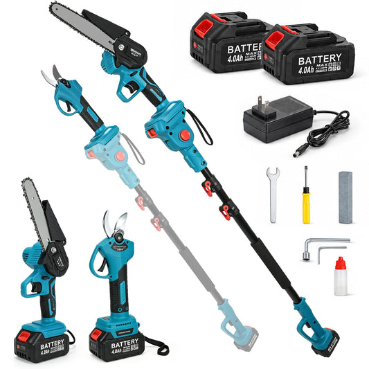 Full-size 6-Inch 4-in-1 Cordless Pole Saw and Pruning - Image 1
