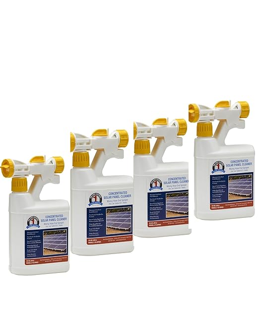 Bare Ground Winter Bare Ground Solutions One Shot 1S-SPCHEC Solar Panel Cleaner Concentrate with Hose-End Mixing Sprayer, 32 oz (1 Quart)- 4 PACK- MAKES 32 GALLONS