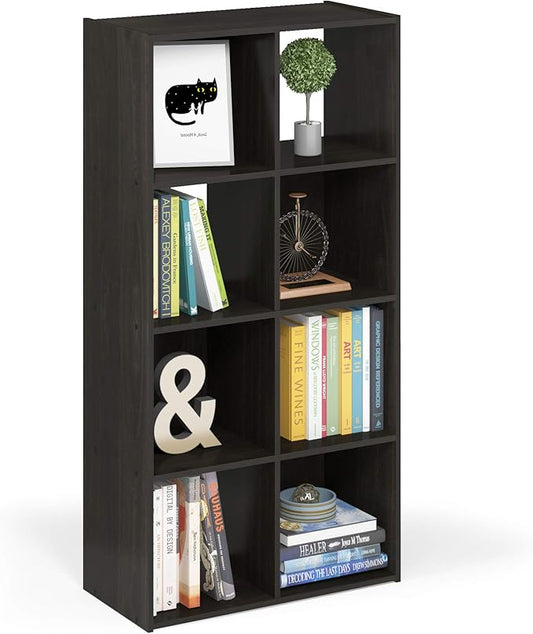 Furinno Pelli Cubic Storage Cabinet, 4x2, Espresso