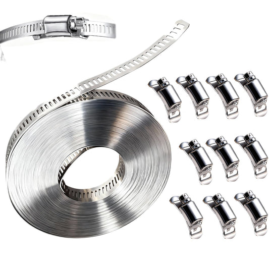 Hose Clamp Kit,12 FT 304 Stainless Steel - Image 1