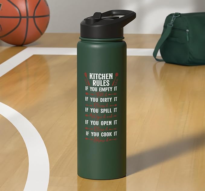 Cooking Cook Kitchen Chef Stainless Steel Insulated Water Bottle