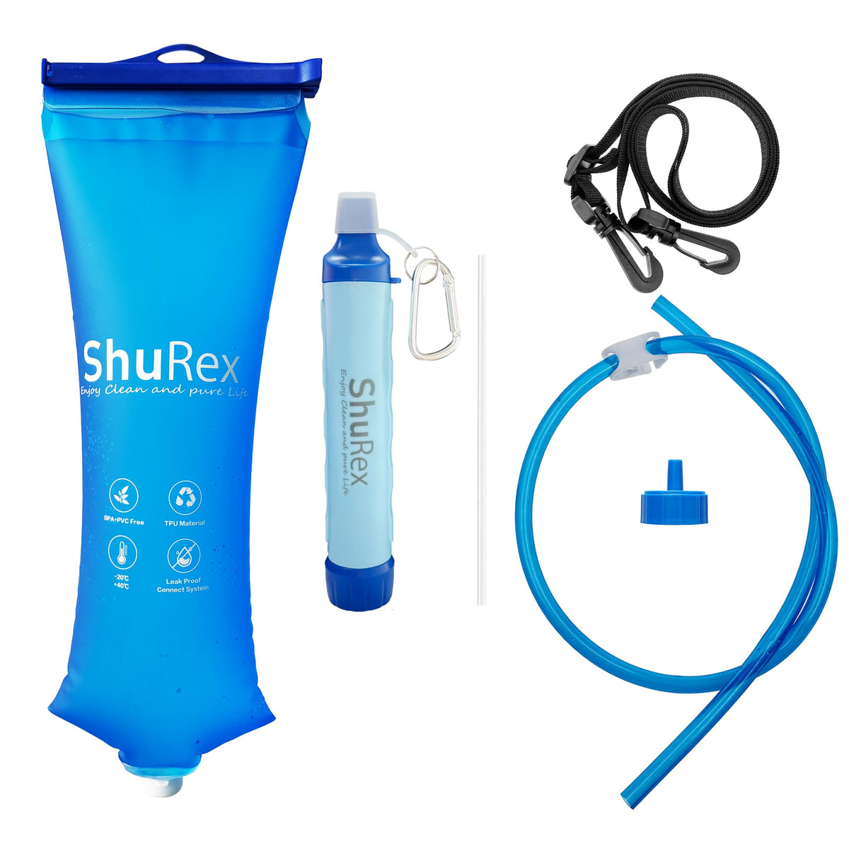 3L Gravity Fed Water Filtration System with Adjustable Tree Strap - Image 1