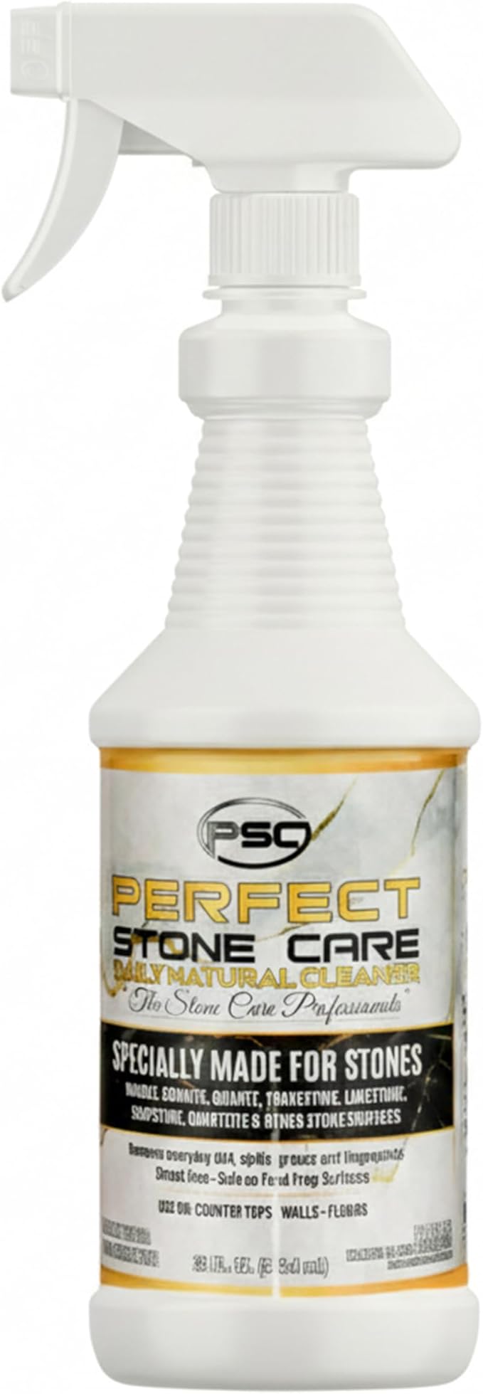 PSC Daily Natural Stone Cleaner, Cleans and Degreases Marble, Granite, Limestone, and Tavertine, Safe Ingredients, Effective Formula - 32 oz