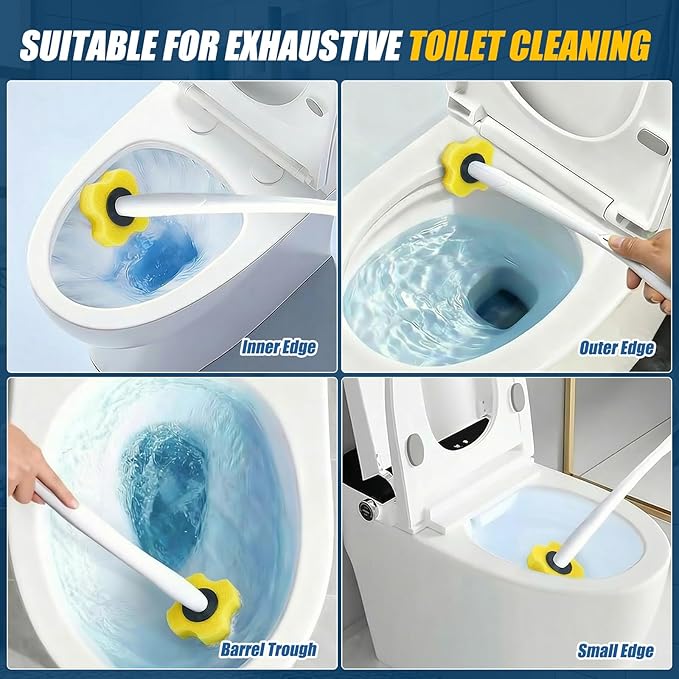 100PCS Toilet Bowl Wand Refills, Replacement Heads for Bathroom Washroom Cleaning Pads, Disposable Toilet Brush Refills Compatible with Household Brushes Scrubbers Cleaning Refill Lemon Fresh