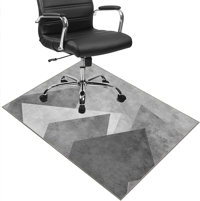 Office Chair Mat for Hardwood Floor & Low-Pile Carpet,48"*36" Under Desk Mat, Computer Chair Rug,Anti-Slip Floor Protector for Home Office Grey