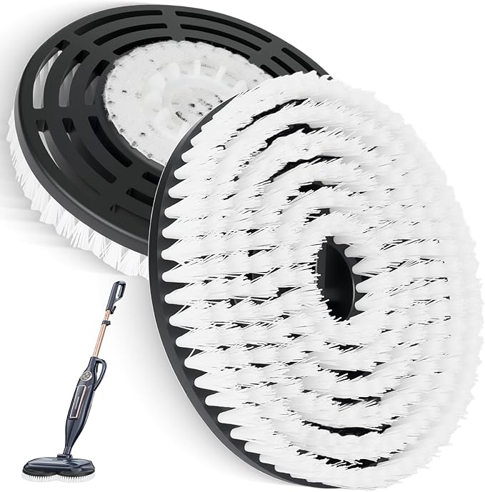 2 Pack Replacement Brush Heads for Shark Steam Mop S7000/S7001/S8201 Series, Deep Cleaning for Tiles Hardwood Floor (White)