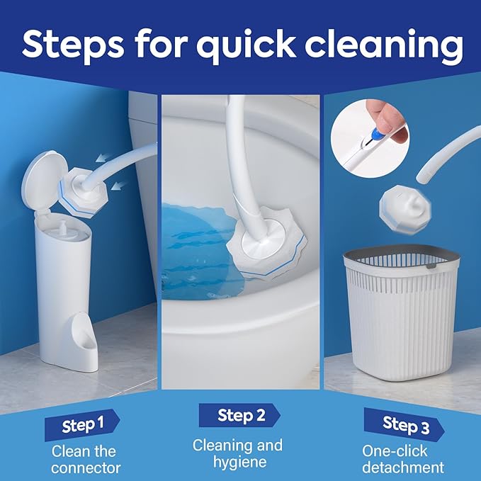 50 Count Toilet Wand Refills for Clorox, Premium Toilet Cleaner Refill Pads, Replacement Brush Heads Compatible With Most Toilet Wand Refill System, No Falling Apart, Fresh Fragrance