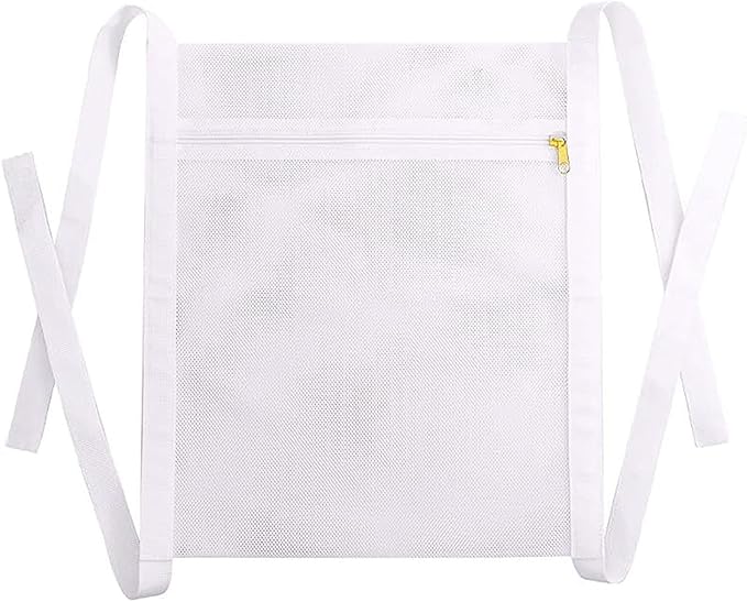 Shoe Dryer Bag, Reusable Sneaker Wash Dry Net, Laundry Shoe Bags Mesh Wash Bags, Sneaker Dryer Bag with Strap And Zipper for Washing Machine, Dryers, 15.75 x 15.75inch (COLOR:White)