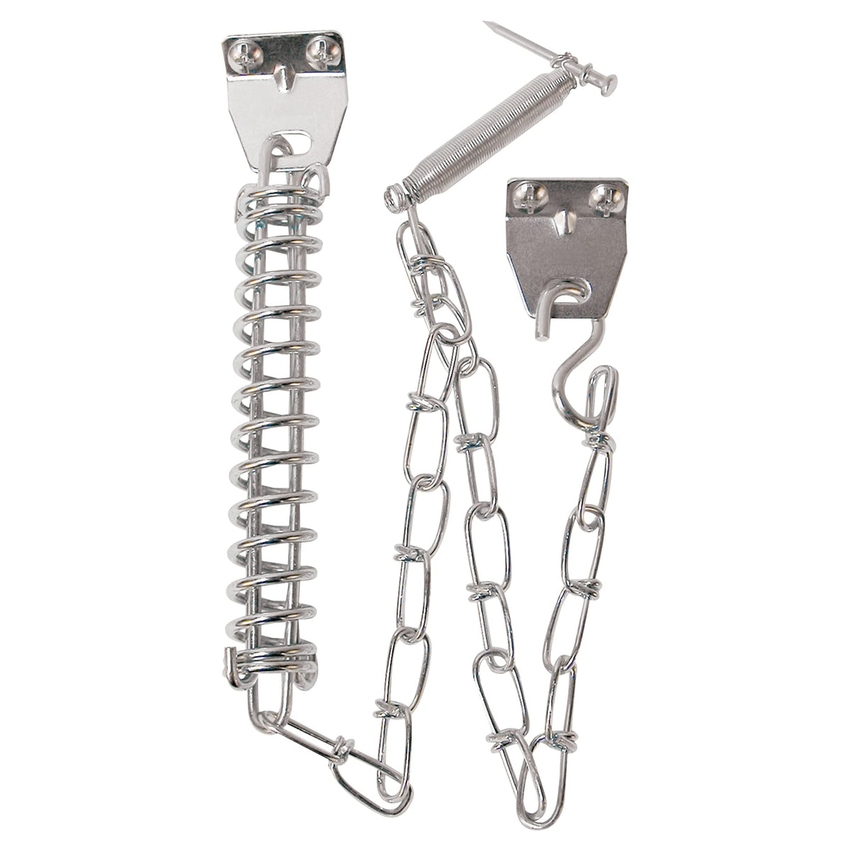 Prime-Line MP5026 Storm Door Chain and Spring, Aluminum Finish - Image 1