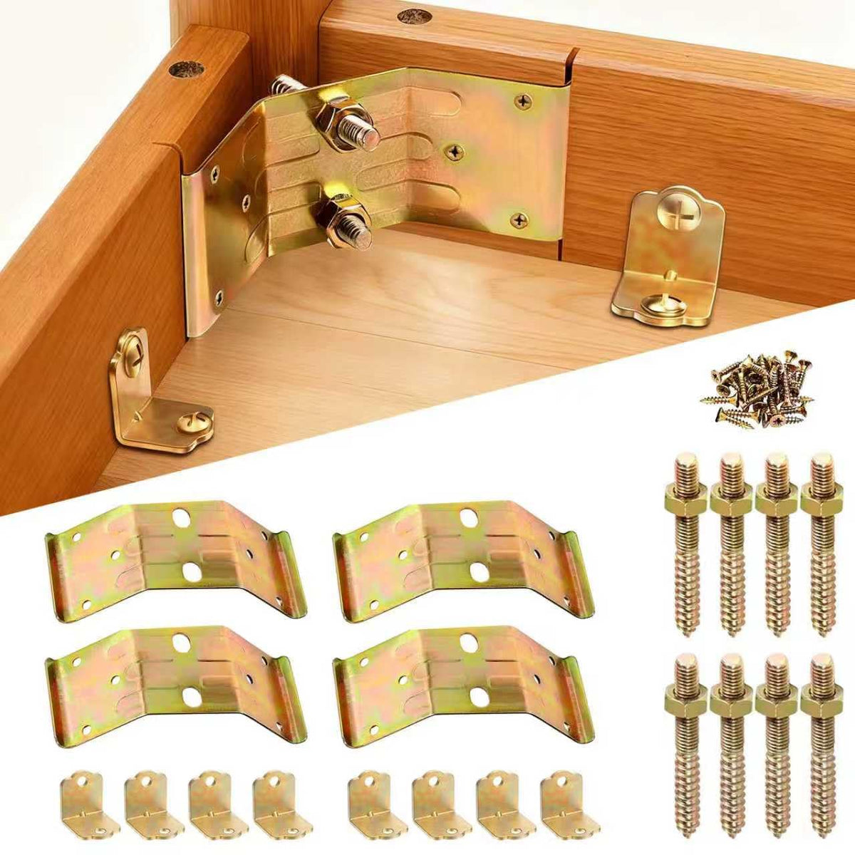 Table Leg Corner Brackets Heavy Duty L Shape Brackets 4PCS - Image 1