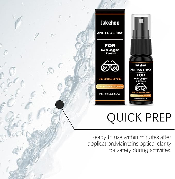 2-Pack Anti-Fog Spray for Glasses & Swim Goggles – Long-Lasting Nano Water-Based Formula – Safe for Coated Lenses – Quick-Drying, No Residue – 15ml Travel Size (0.51 fl oz Each)