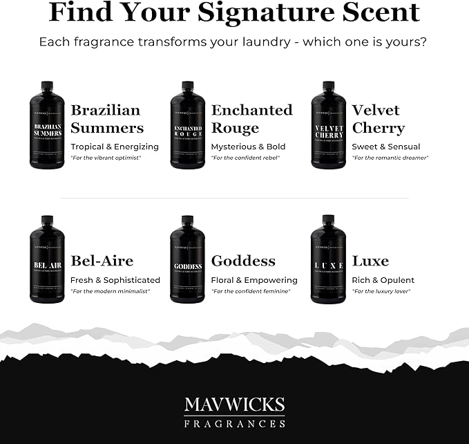 Laundry Liquid Detergent (Brazilian Summers) - 32 Oz Laundry Perfume Bottle for Men & Women, Stain & Odor Remover, Deep Clean, Long-Lasting Fragrance and Freshness for All Fabrics