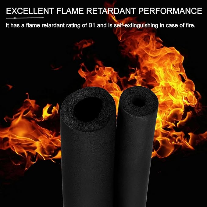 PATIKIL 5/8"(16mm) ID x 6Ft Pipe Insulation Foam Tube, 3Pcs Pipe Cover Wrap Roll Bar Padding Tubing for Handle Grip HVAC Outdoor Air Conditioner Units