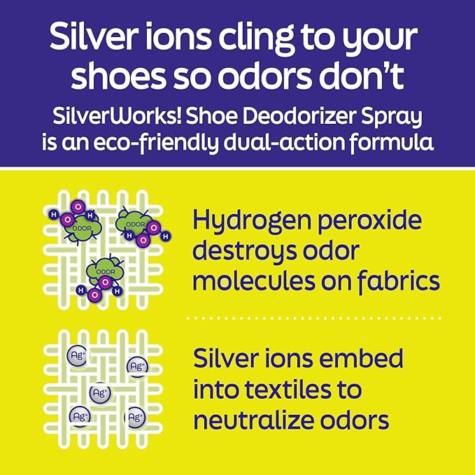 Shoe Deodorizer Spray For Smelly Shoes, Shoe Odor Elimination Spray, Boot, Sneaker, Foot Sweat Smell Eliminator, Stinky Shoes Odor Eliminator, Shoe Freshener, 16.9oz, Pack of 2