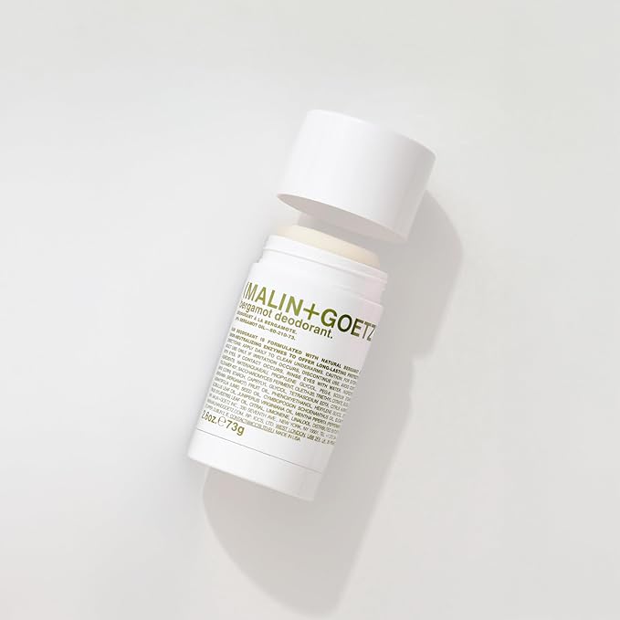 MALIN+GOETZ Bergamot Deodorant, natural effective odor & sweat defense, for all skin types, clear color, no residue/stains, free of aluminum, alcohol, baking soda, parabens, cruelty free 2.6 Fl Oz