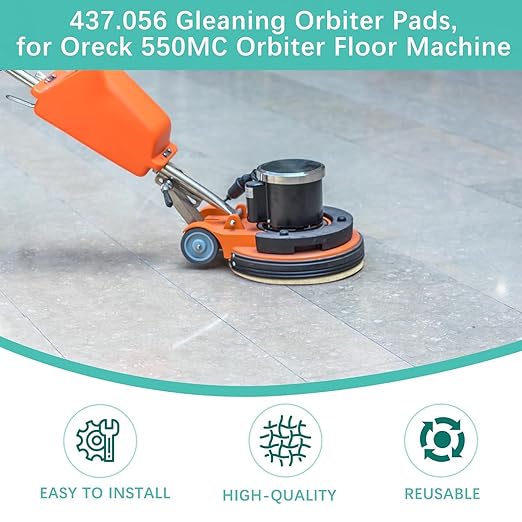 12" Scrubbing Disc for Oreck ORB550MC Orbiter Floor Machine,2 PCS Floor Buffer Pad Fits for Tile and Vinyl,Polishing Pads for ORB550MC Oreck Commercial Orbiter Hard Floor Cleaner Machine