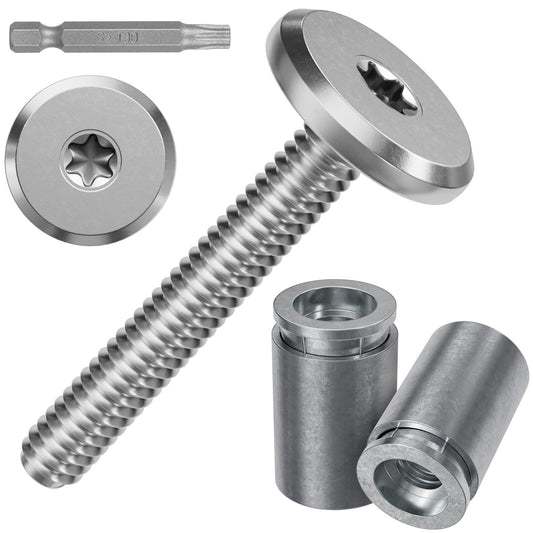 100pcs Hurricane Sidewalk Bolt and Anchor Kit Stainless - Image 1