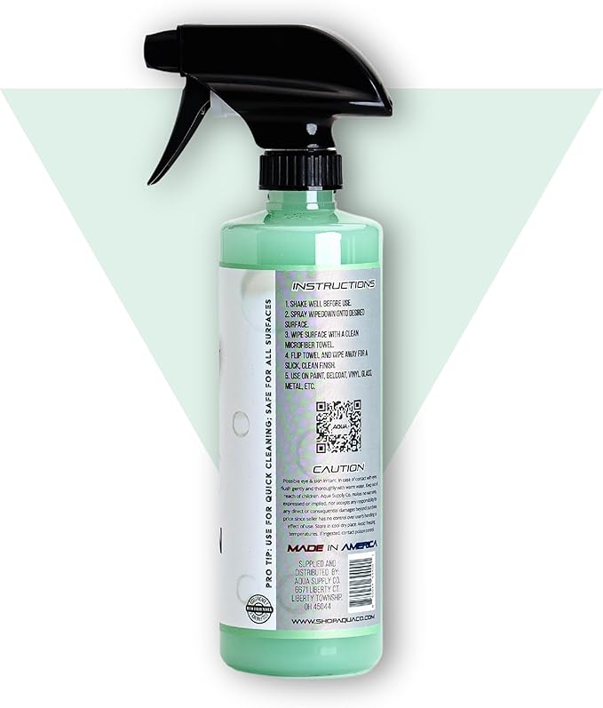 WIPEDOWN Ceramic Spray - 3-in-1 Waterless Wash & Quick Detailer | SiO2 Hydrophobic Coating | Marine Boat RV Car Detailing Polish | UV Protection High-Gloss Shine | USA Made | 16oz