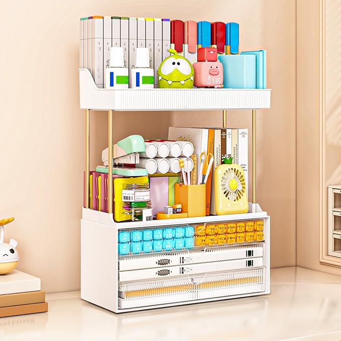 12.2" W Makeup Organizer Drawers - 5 Tiers Bathroom Counter Organizer, Cosmetic Storage Drawer for Dresser Countertop and Bathroom Vanity for Large Skincare, Perfume, Clear
