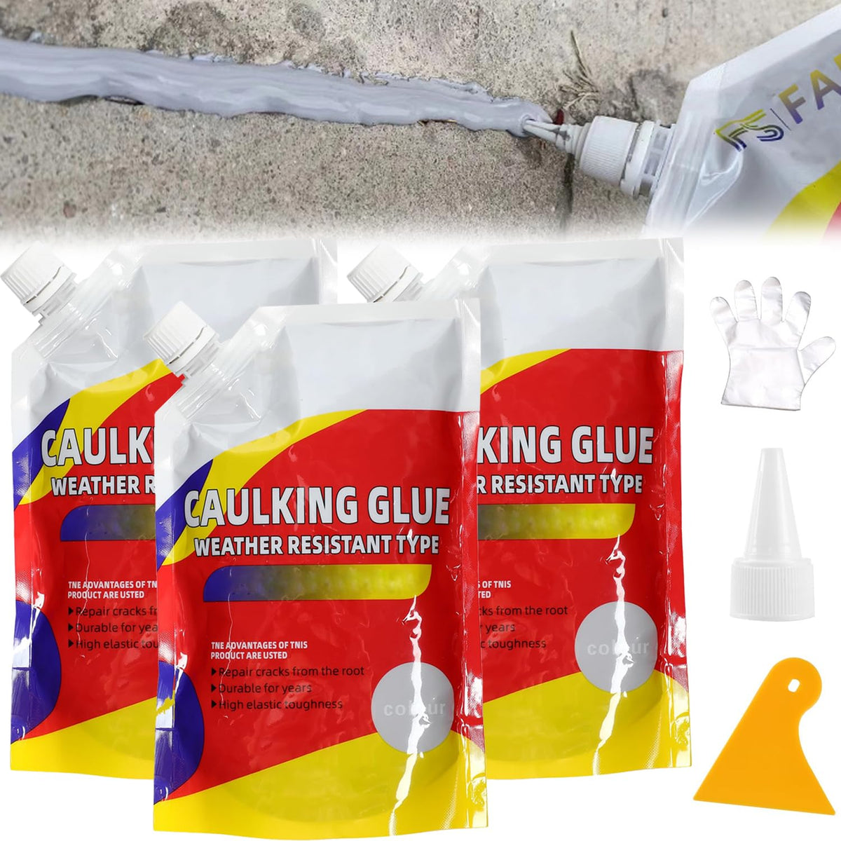 3 Pcs Slab Concrete Crack Waterproof Repair Sealant | Home Repair - Image 1