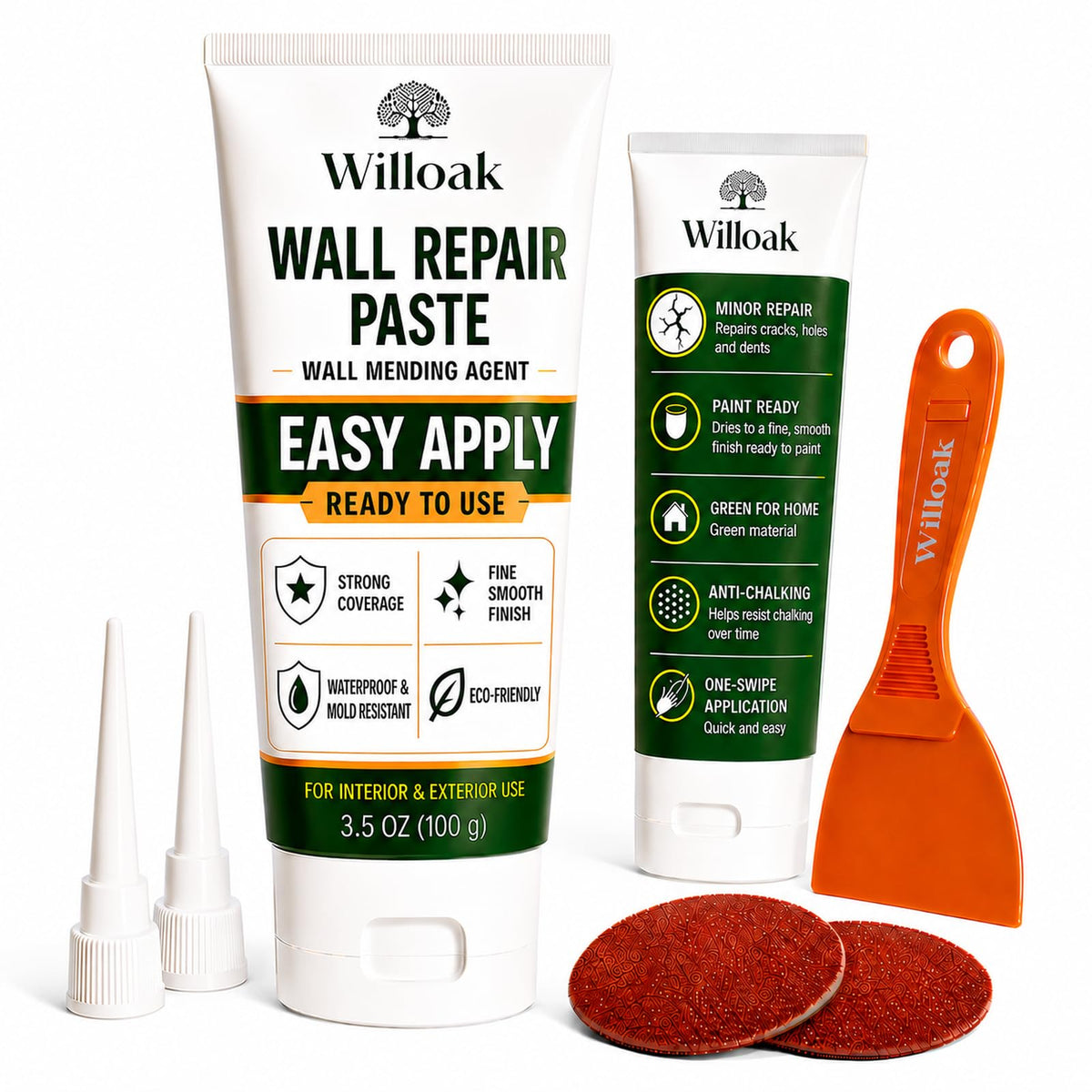 Drywall Repair Kit,Wall Spackle Repair Paste with Scraper - Image 1